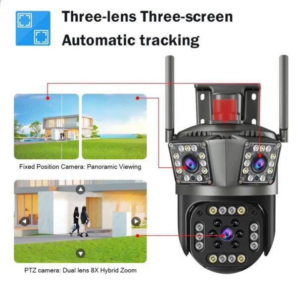 دوربین مینی اسپید دام سه لنز سیمکارتی مدل A3H - 4G - Image 2